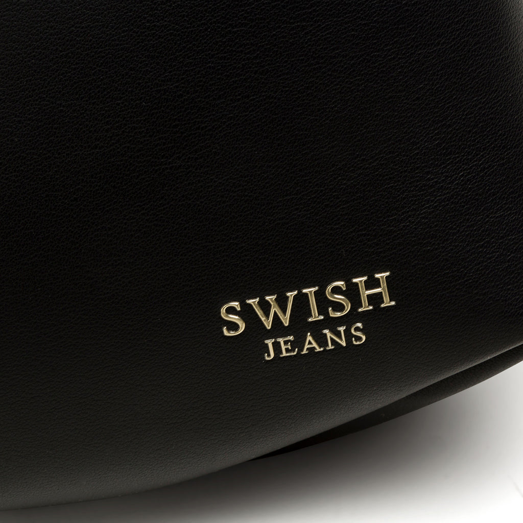 Borsa a mano nera da donna con chiusura ad incastro Swish Jeans Bonita