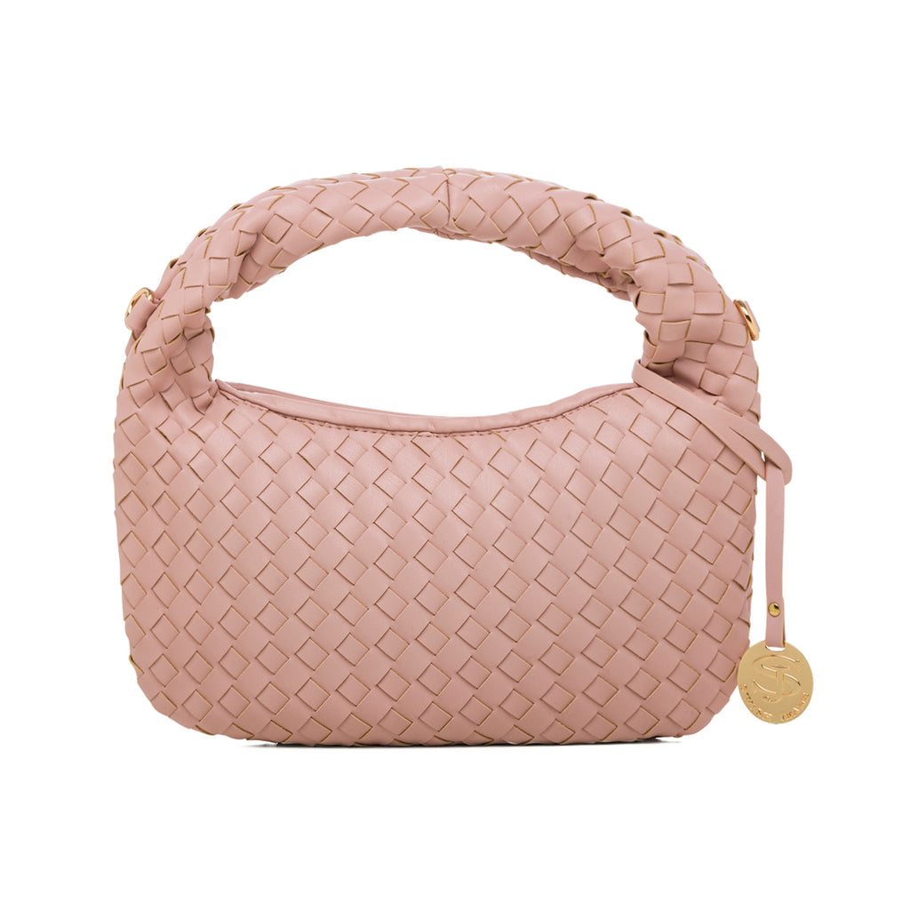 Borsa a mano rosa effetto intrecciato da donna Swish Jeans Cica