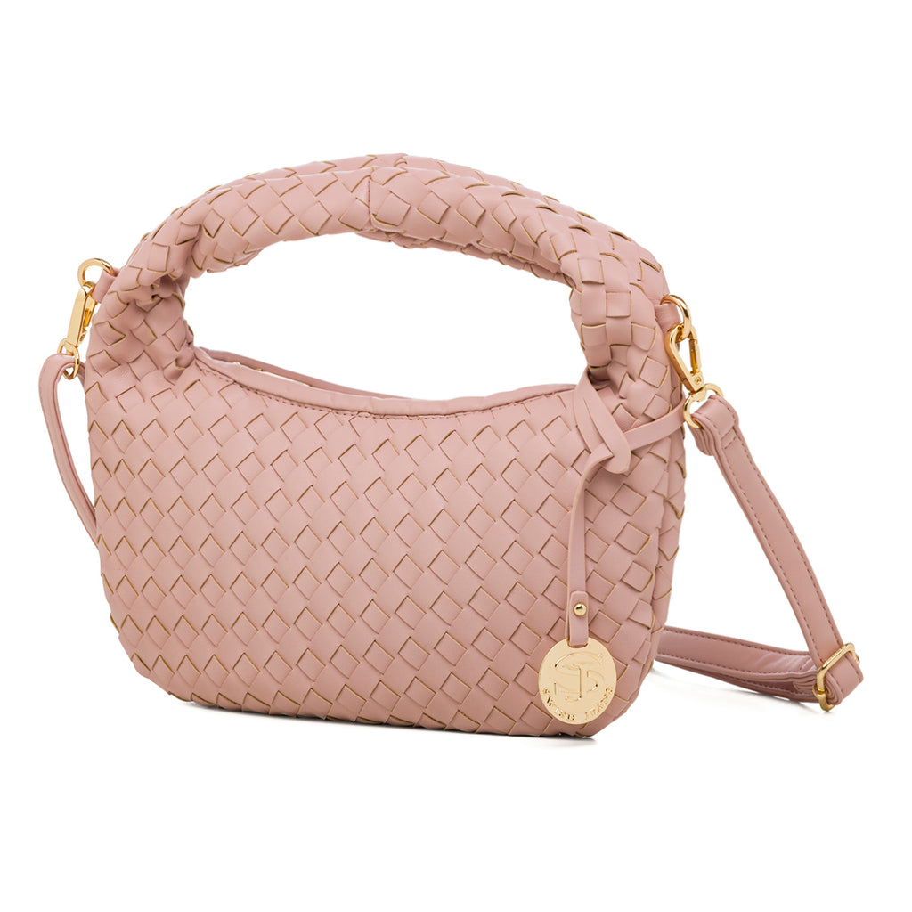 Borsa a mano rosa effetto intrecciato da donna Swish Jeans Cica