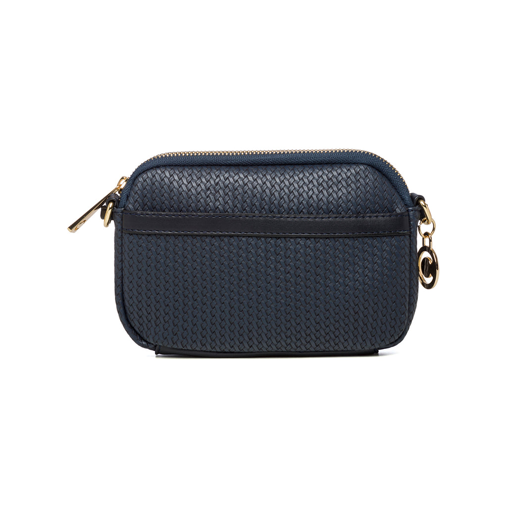 Borsa a tracolla blu effetto intrecciato Carrera Jeans Florence