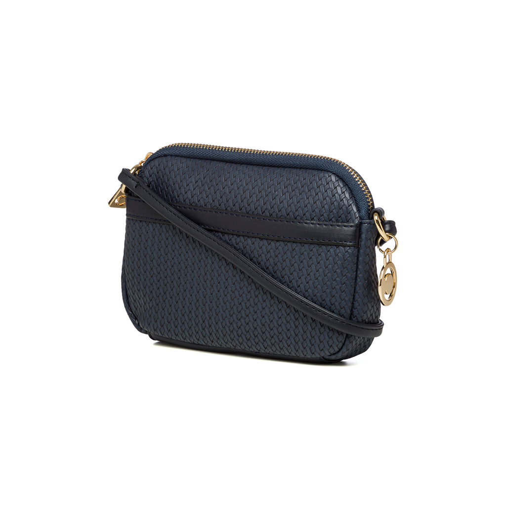 Borsa a tracolla blu effetto intrecciato Carrera Jeans Florence