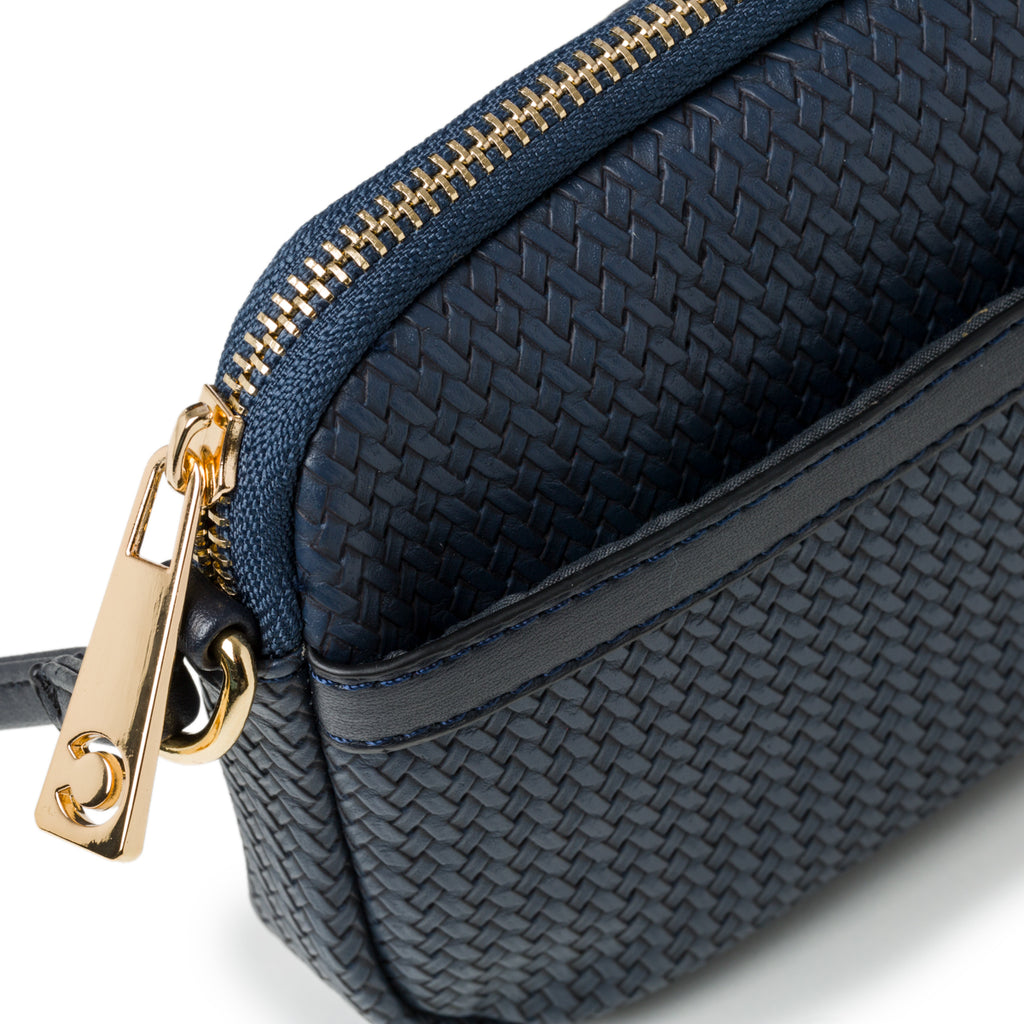 Borsa a tracolla blu effetto intrecciato Carrera Jeans Florence