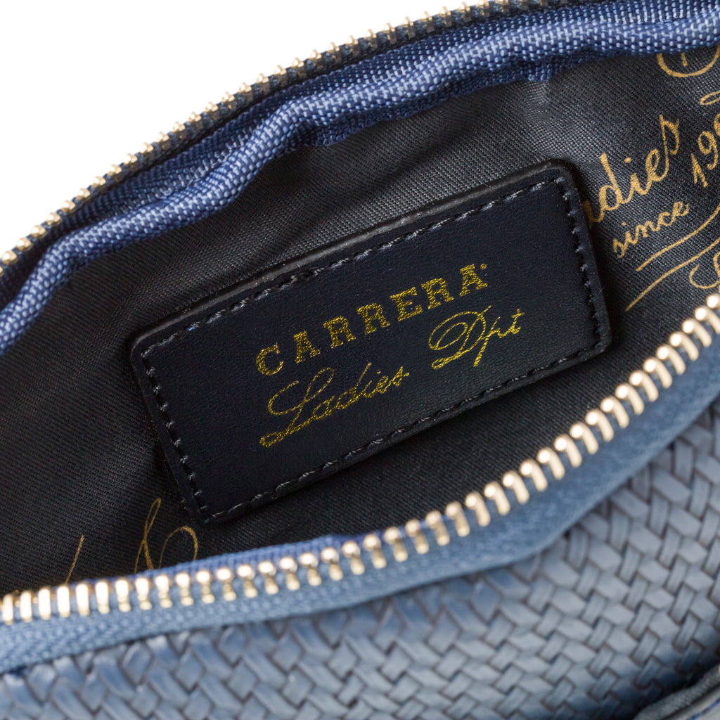 Borsa a tracolla blu effetto intrecciato Carrera Jeans Florence