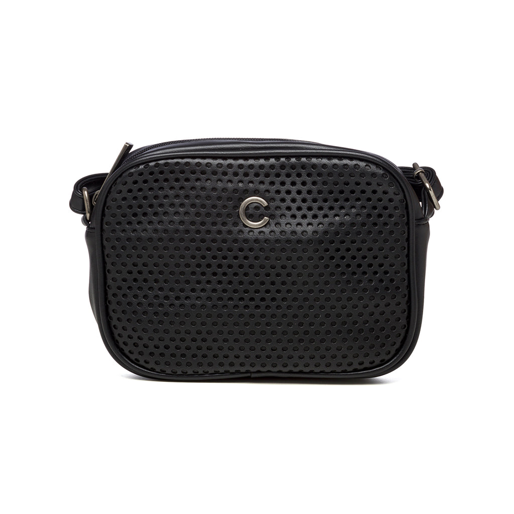 Borsa a tracolla nera effetto traforato Carrera Jeans Holly