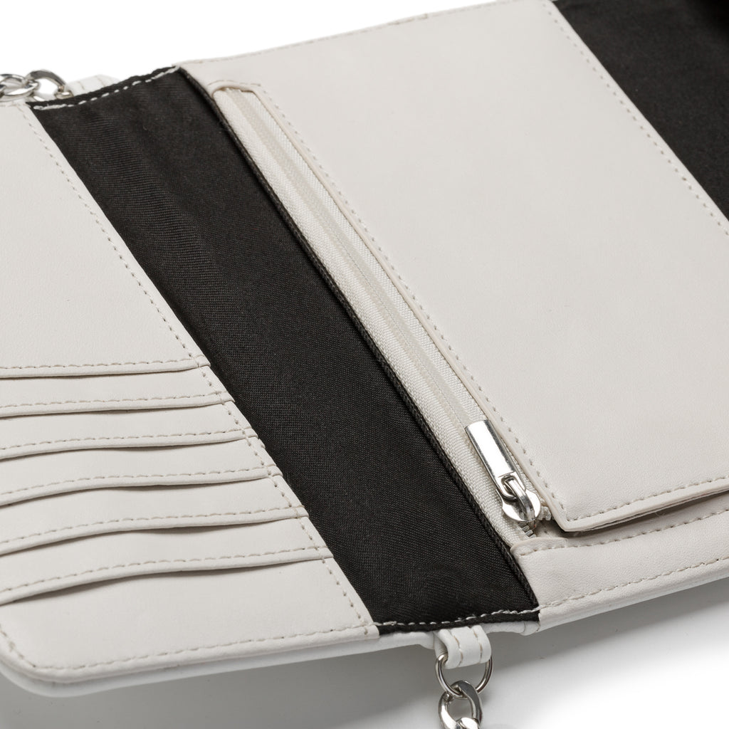 Borsa a tracolla bianca effetto traforato Lora Ferres