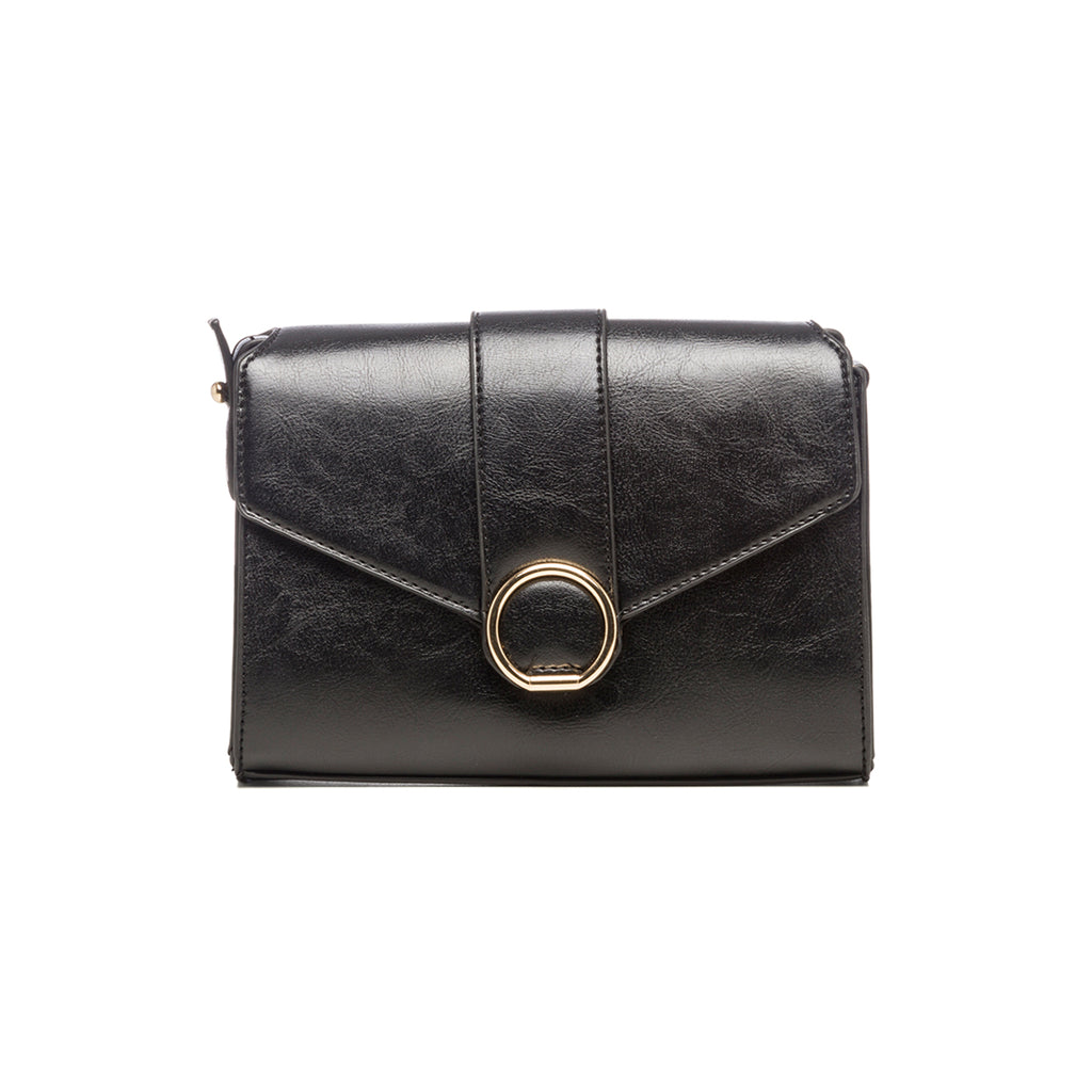 Borsa a tracolla nera in similpelle Lora Ferres