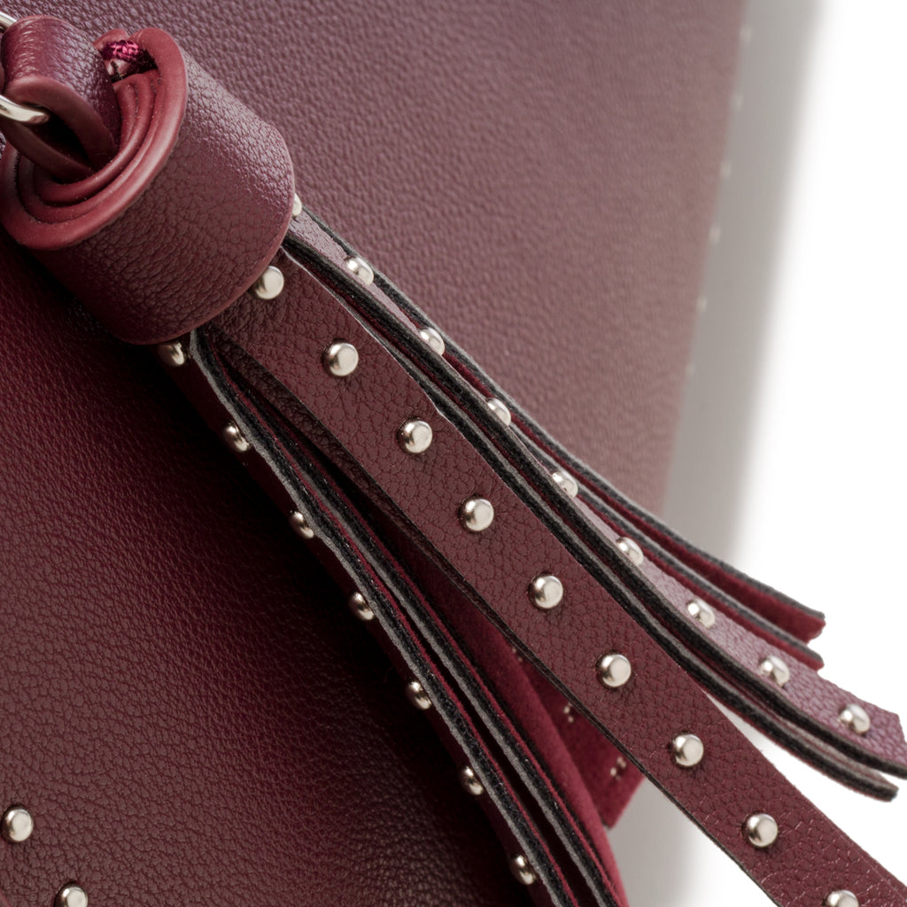 Borsa a tracolla bordeaux con piccole borchie Carrera Jeans Allie