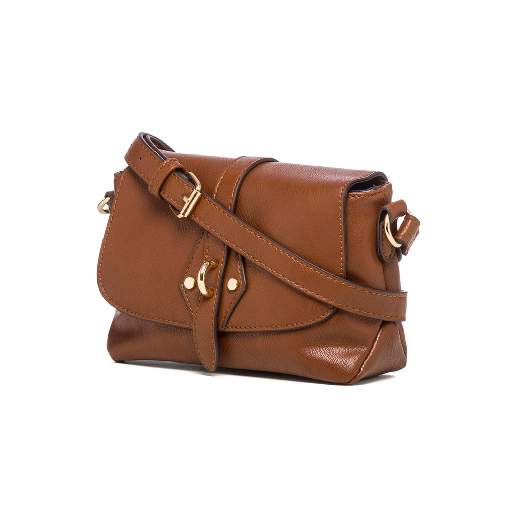 Borsa a tracolla marrone con chiusura ad incastro Carrera Jeans Aura