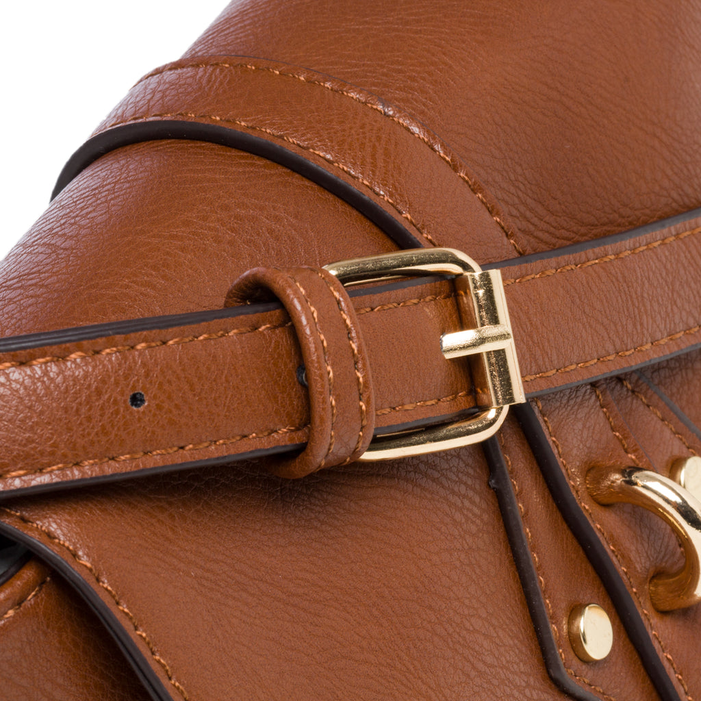 Borsa a tracolla marrone con chiusura ad incastro Carrera Jeans Aura