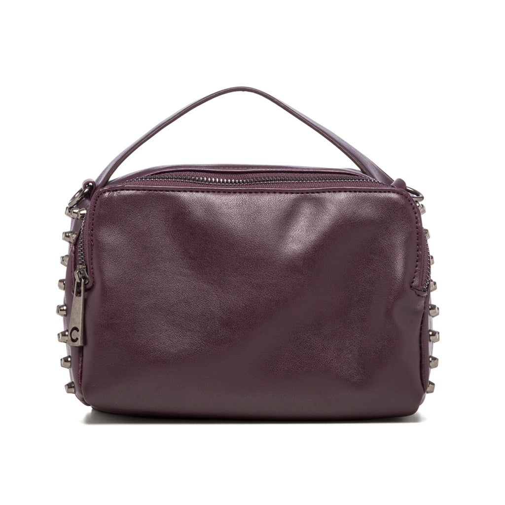 Borsa a tracolla viola con borchie Carrera Jeans Evelyn