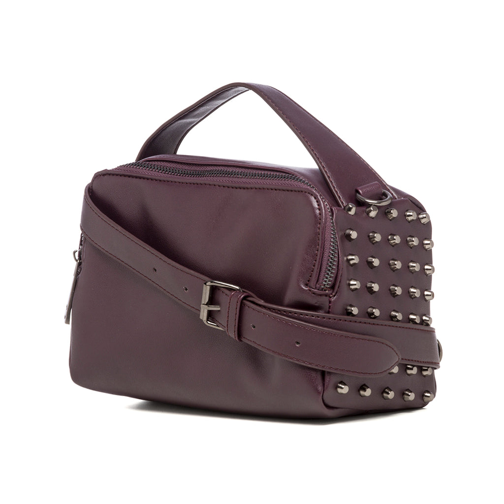 Borsa a tracolla viola con borchie Carrera Jeans Evelyn