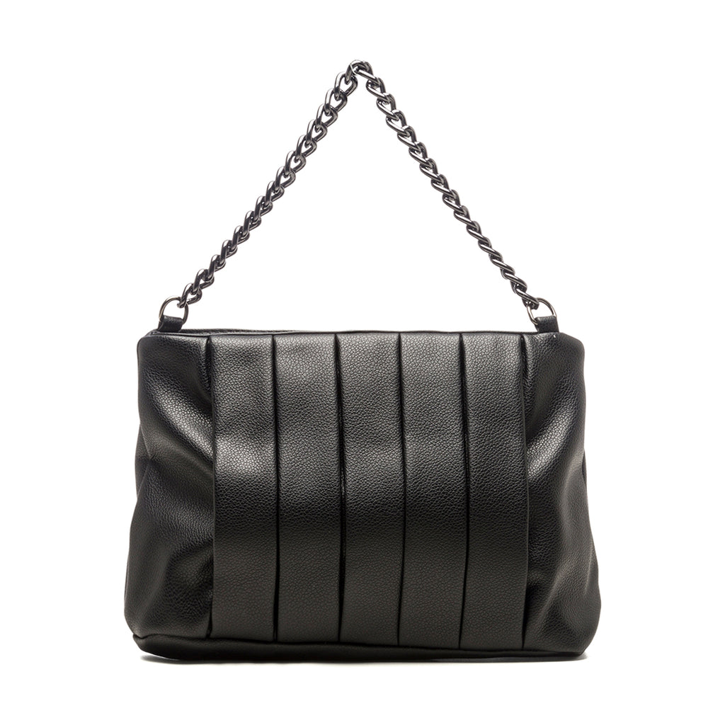 Borsa a tracolla nera con manico a catena Lora Ferres