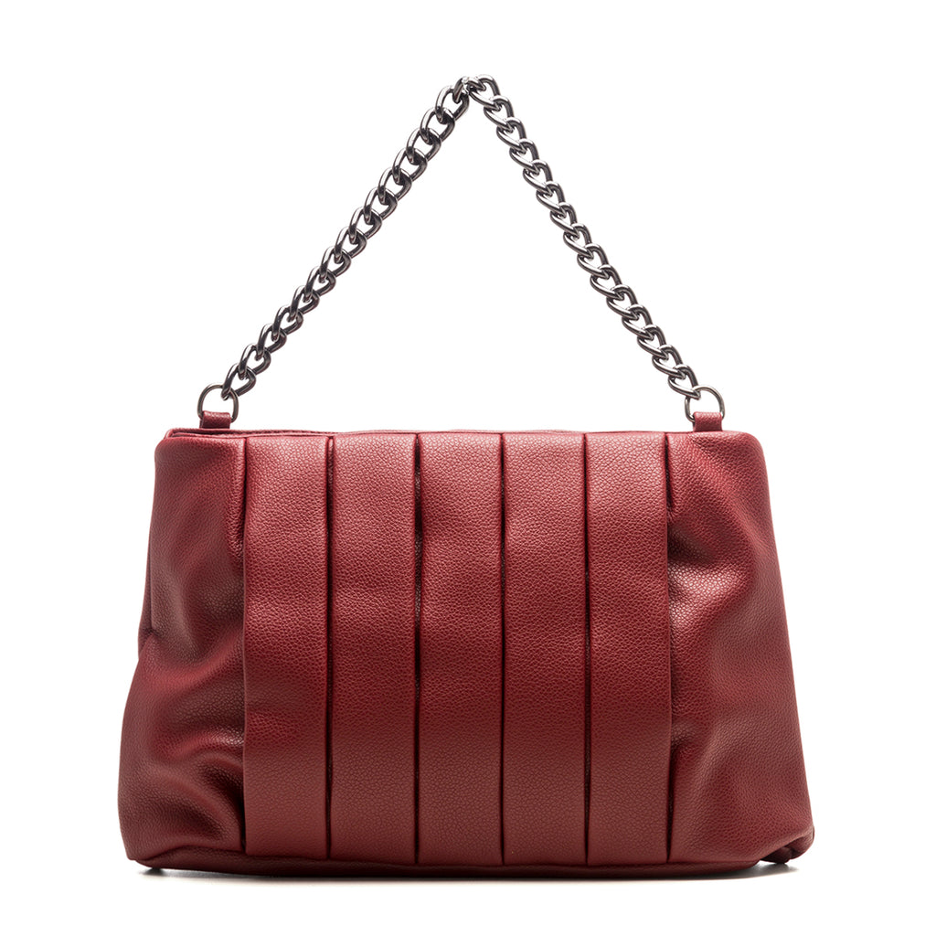 Borsa a tracolla rossa con manico a catena Lora Ferres