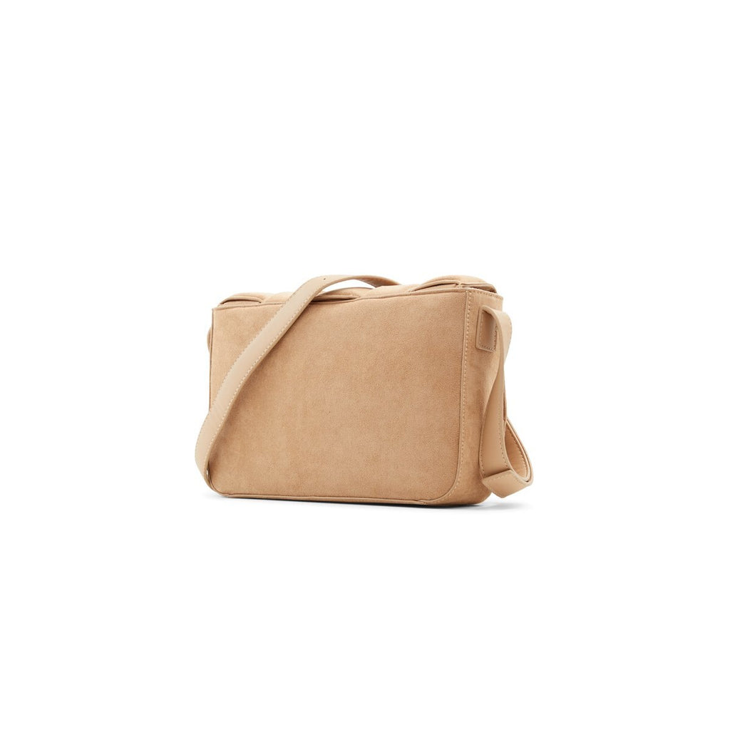 Borsa a tracolla beige in pelle vegana effetto intrecciato Call It Spring Weaved