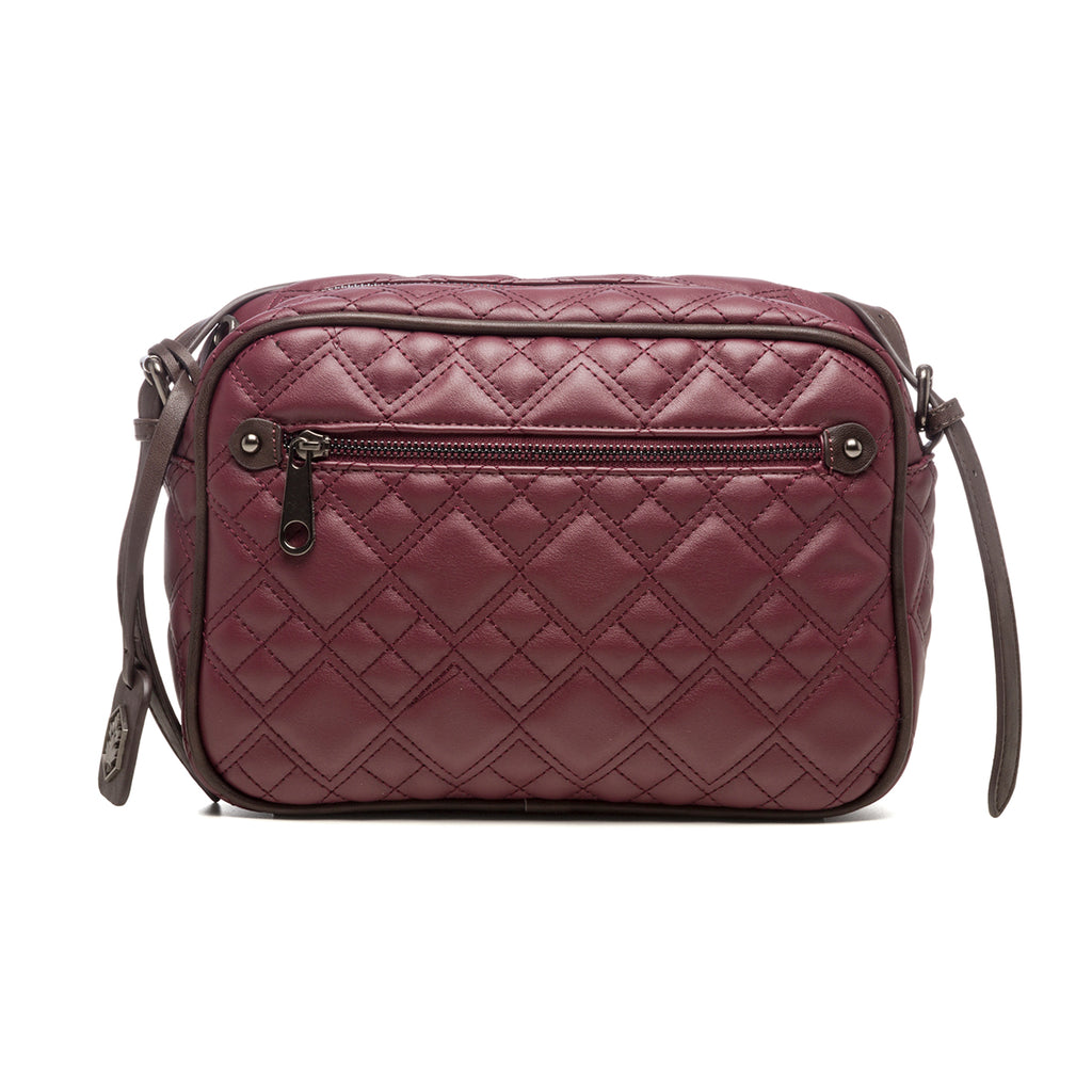 Borsa a tracolla bordeaux effetto trapuntato Lumberjack Harley