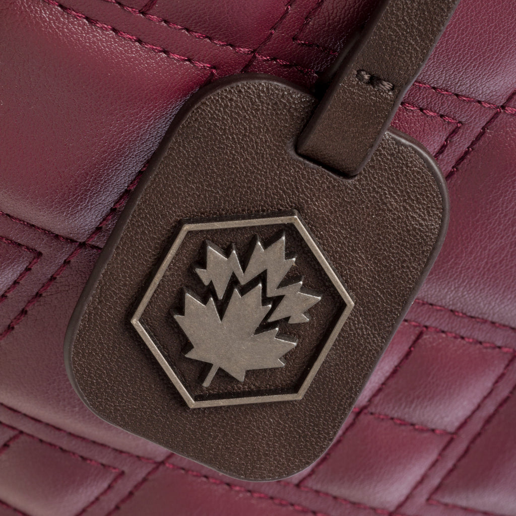 Borsa a tracolla bordeaux effetto trapuntato Lumberjack Harley