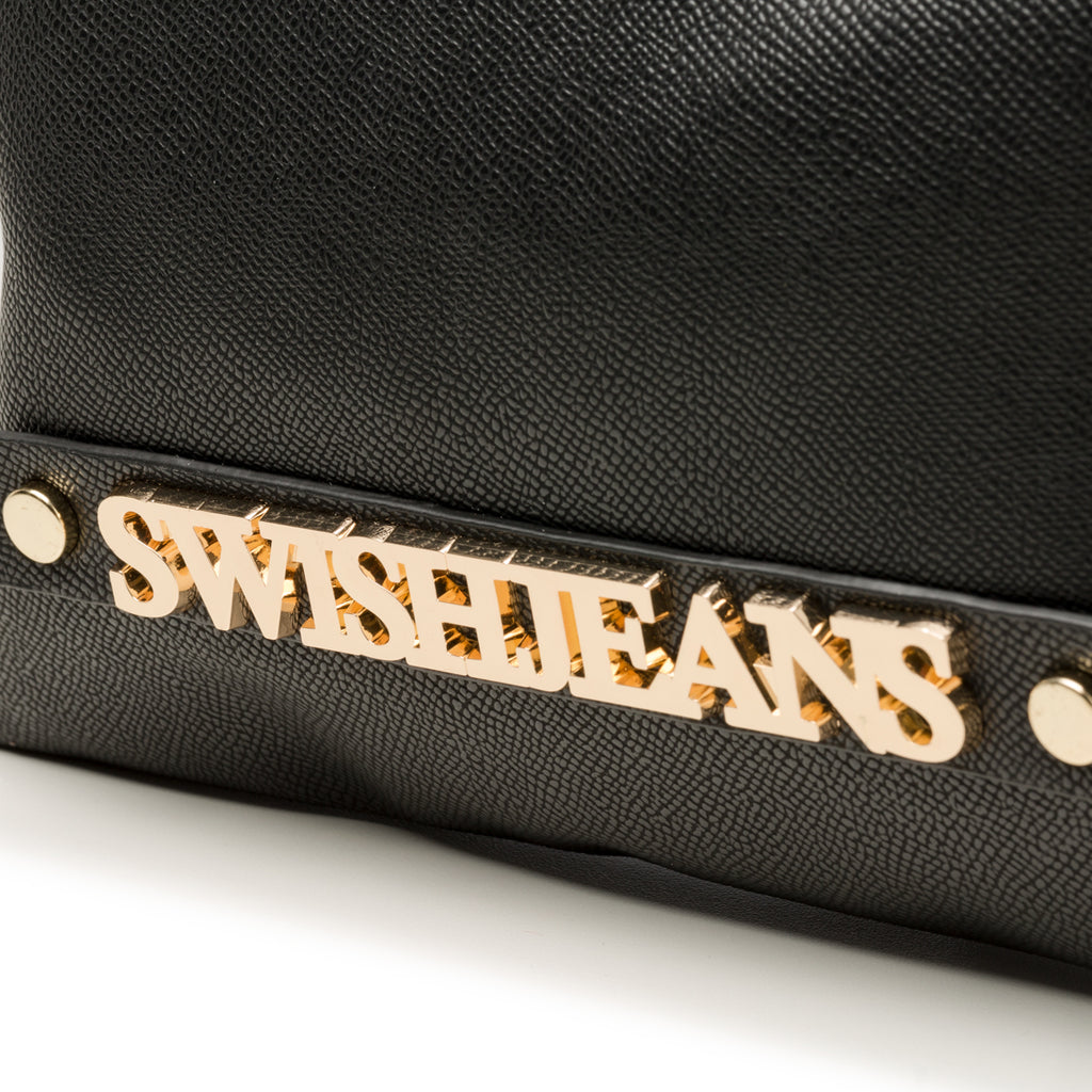 Borsa a tracolla nera con logo frontale Swish Jeans Scorpion