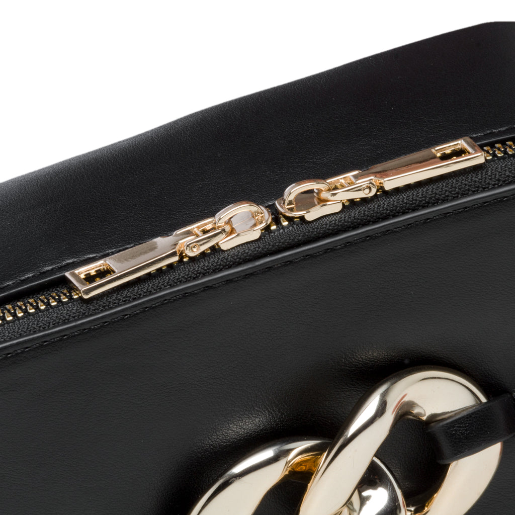 Borsa a tracolla nera con maxi-catena Lora Ferres