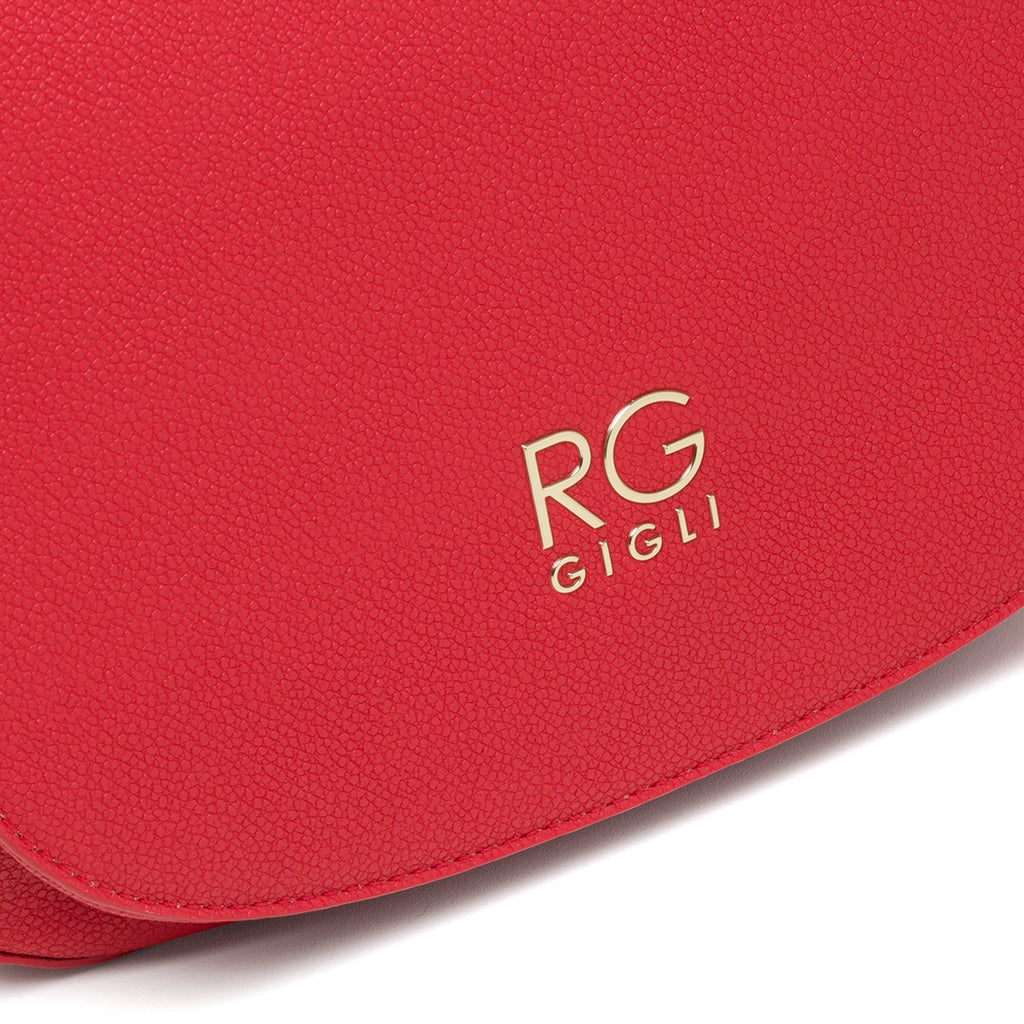 Borsa a tracolla rossa effetto martellato Romeo Gigli Nora
