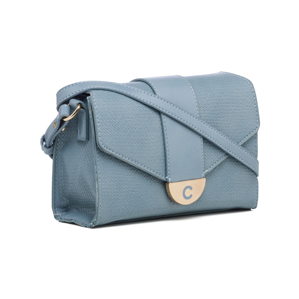 Borsa a tracolla azzurra effetto intrecciato Carrera Jeans Annalise