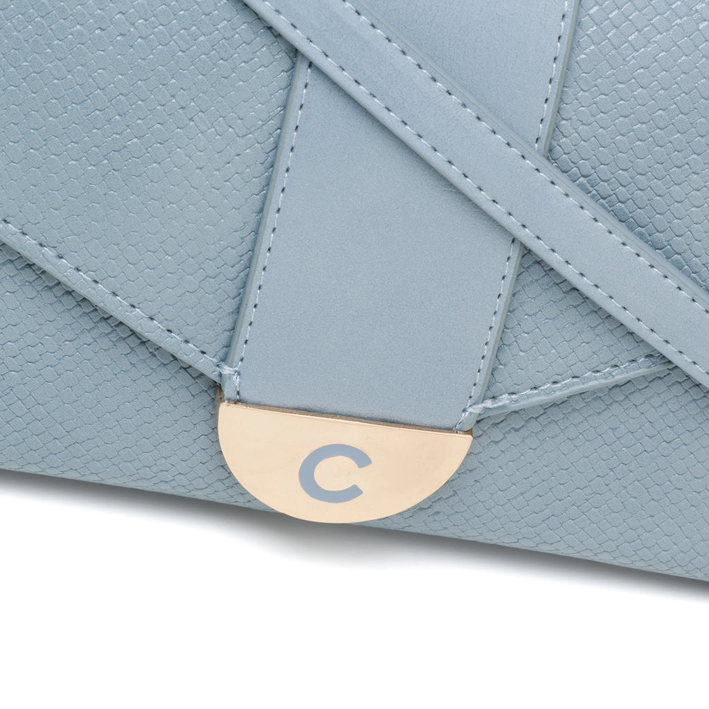 Borsa a tracolla azzurra effetto intrecciato Carrera Jeans Annalise