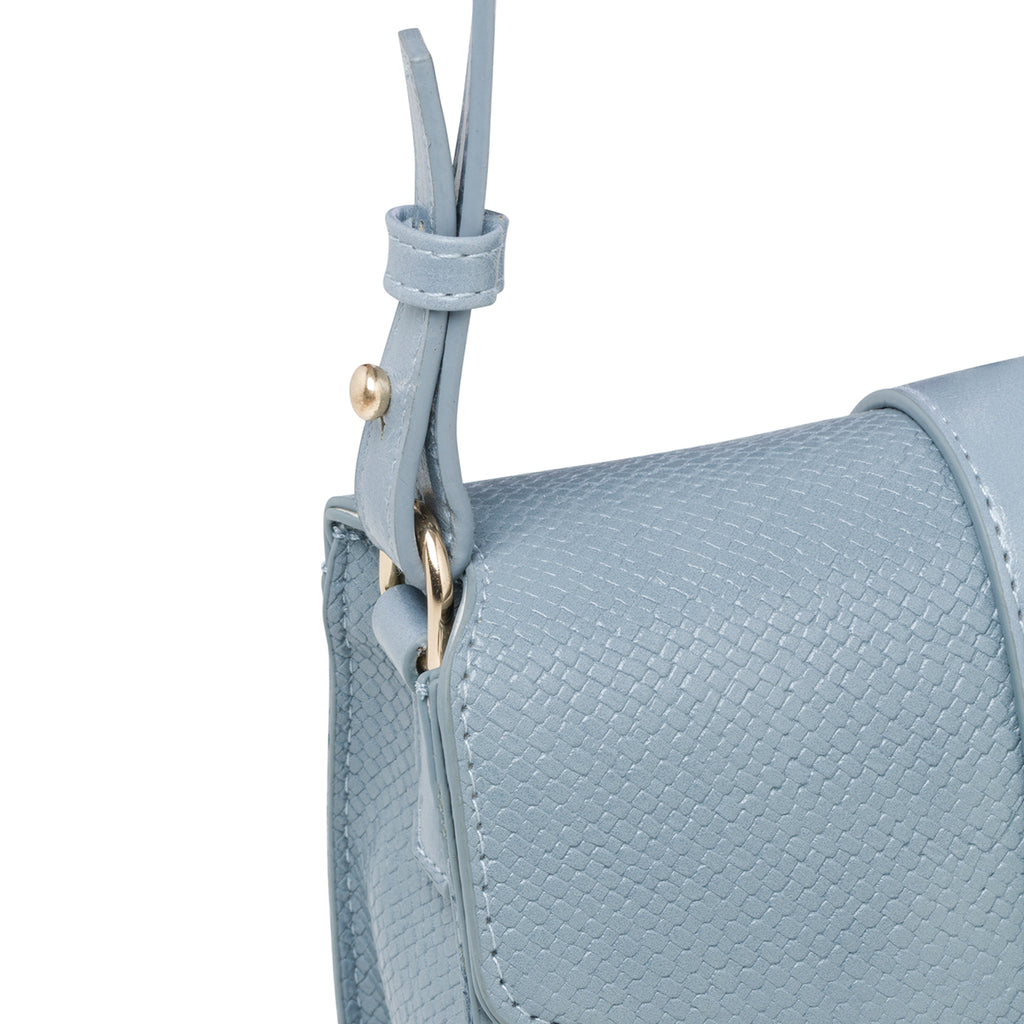 Borsa a tracolla azzurra effetto intrecciato Carrera Jeans Annalise