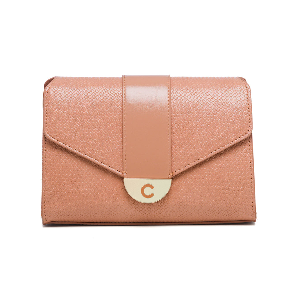 Borsa a tracolla color nude effetto intrecciato Carrera Jeans Annalise