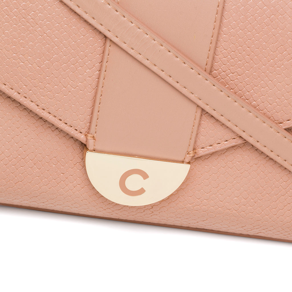 Borsa a tracolla color nude effetto intrecciato Carrera Jeans Annalise
