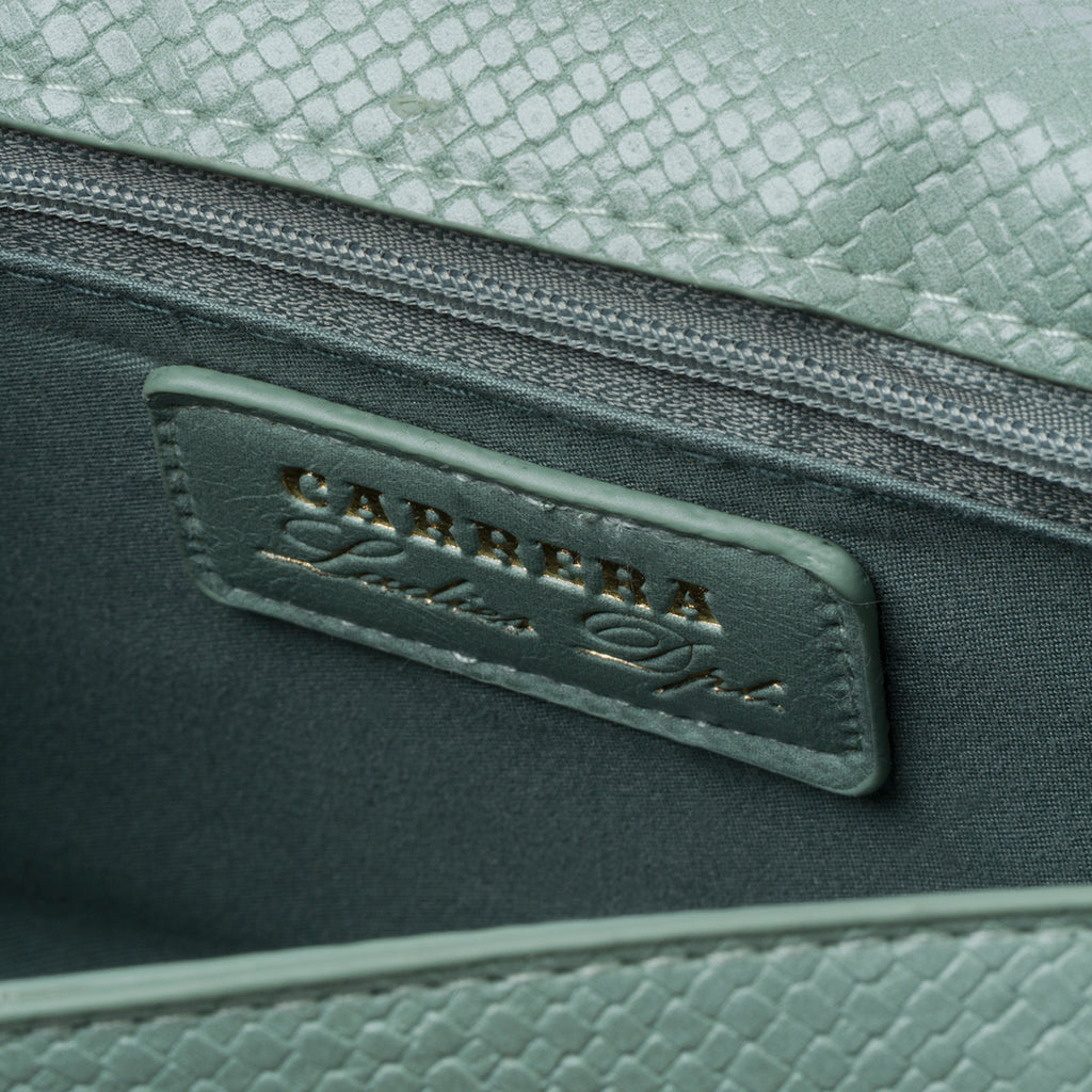 Borsa a tracolla turchese effetto intrecciato Carrera Jeans Annalise