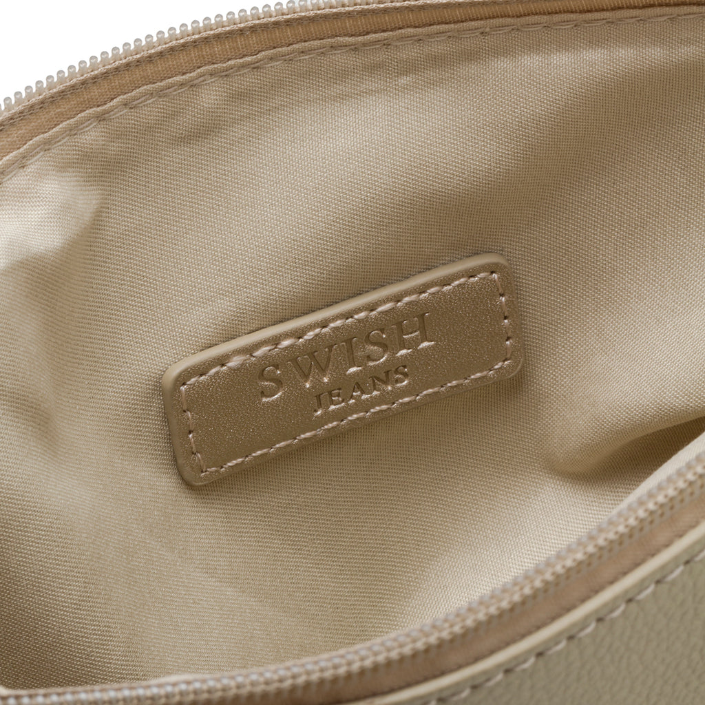 Borsa a tracolla oro con logo animalier Swish Jeans Abby