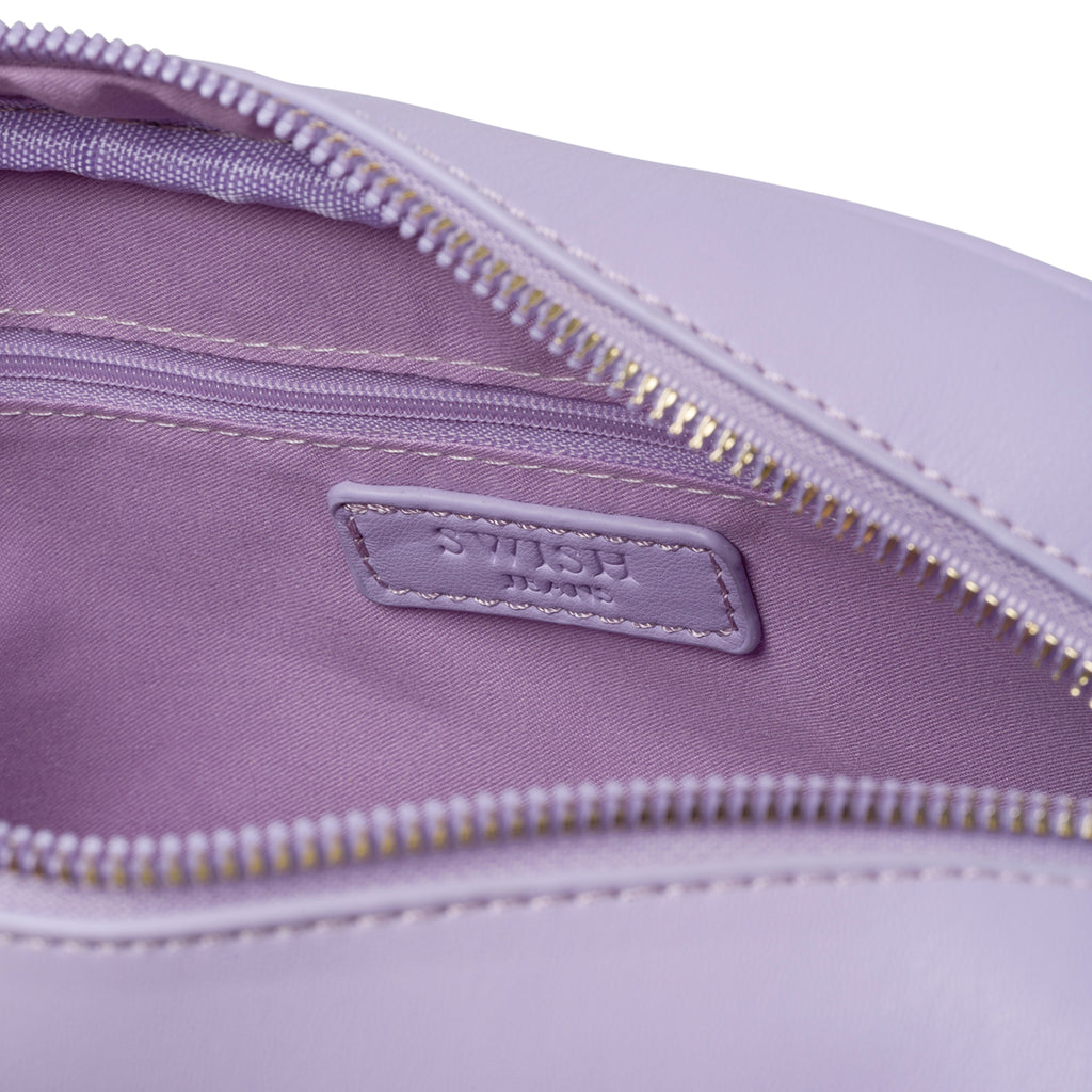 Borsa a tracolla lilla effetto trapuntato Swish Jeans Teddy