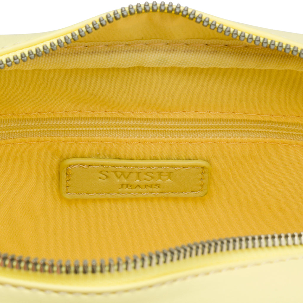 Borsa a tracolla gialla effetto trapuntato Swish Jeans Teddy