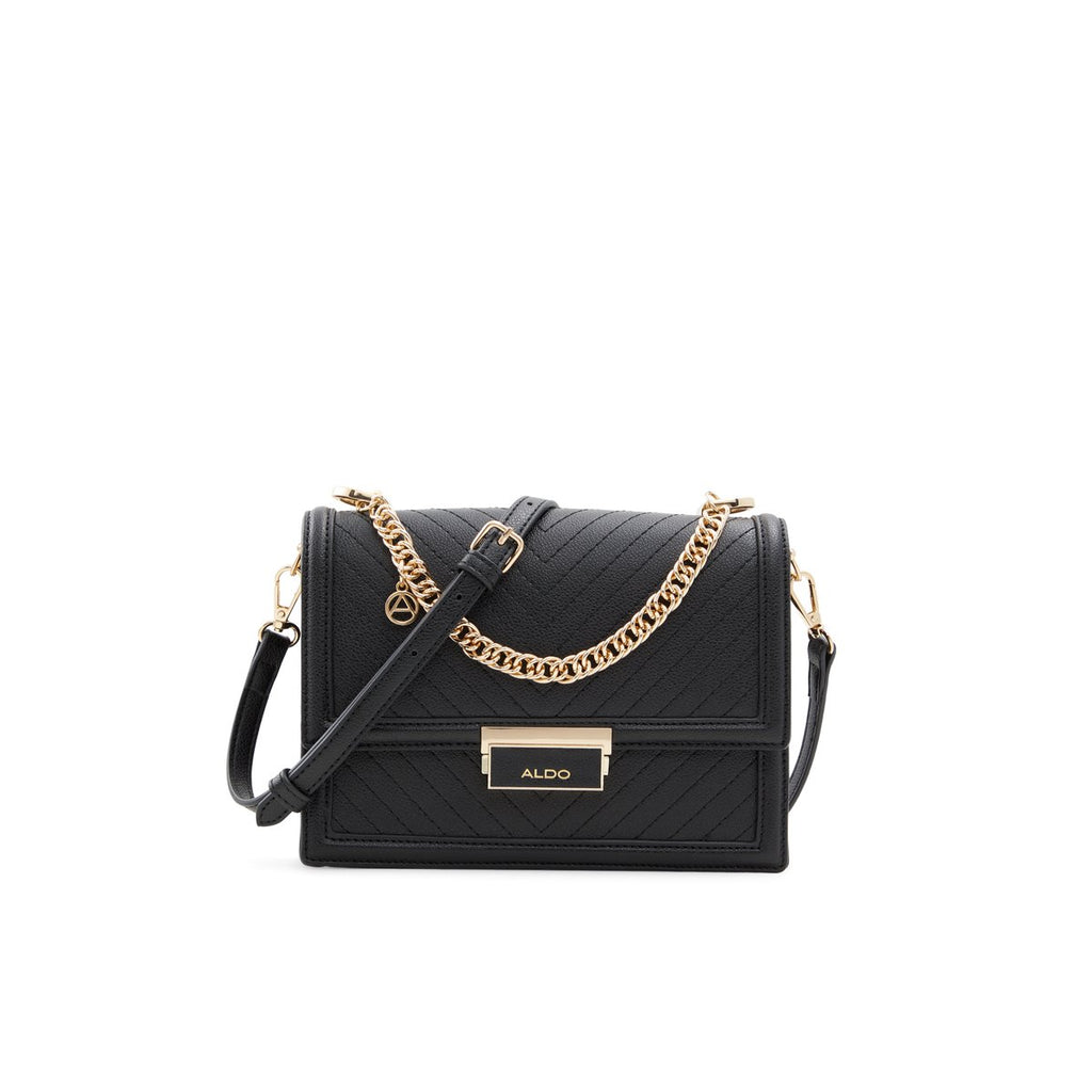 Borsa a tracolla nera con catena decorativa ALDO Laisby