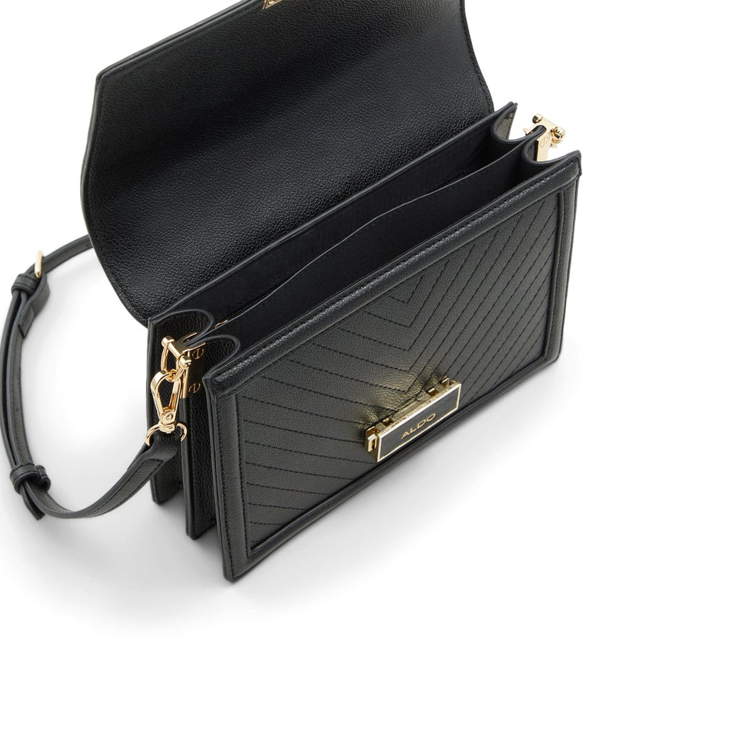 Borsa a tracolla nera con catena decorativa ALDO Laisby