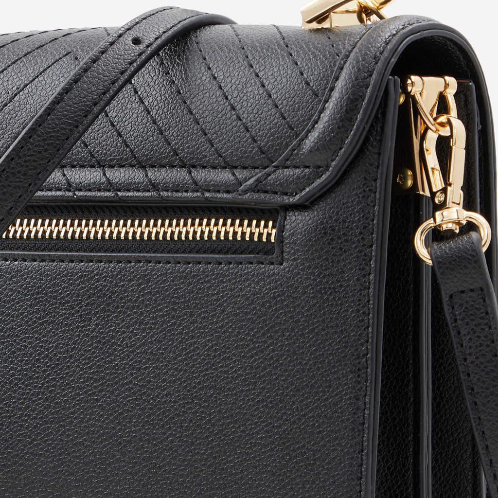 Borsa a tracolla nera con catena decorativa ALDO Laisby