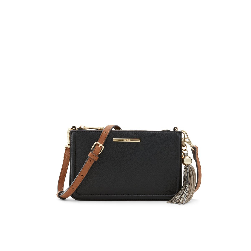 Borsa a tracolla nera con portachiavi ALDO Riessi