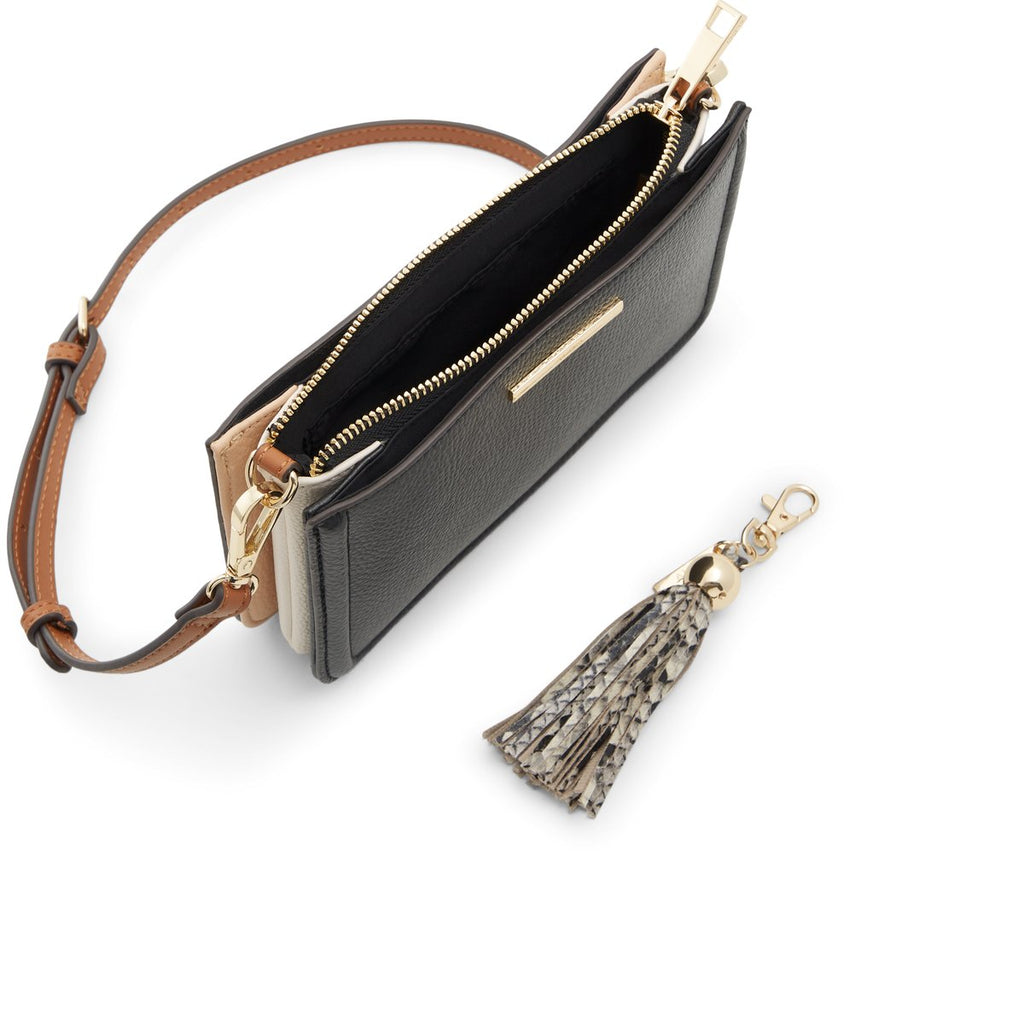 Borsa a tracolla nera con portachiavi ALDO Riessi