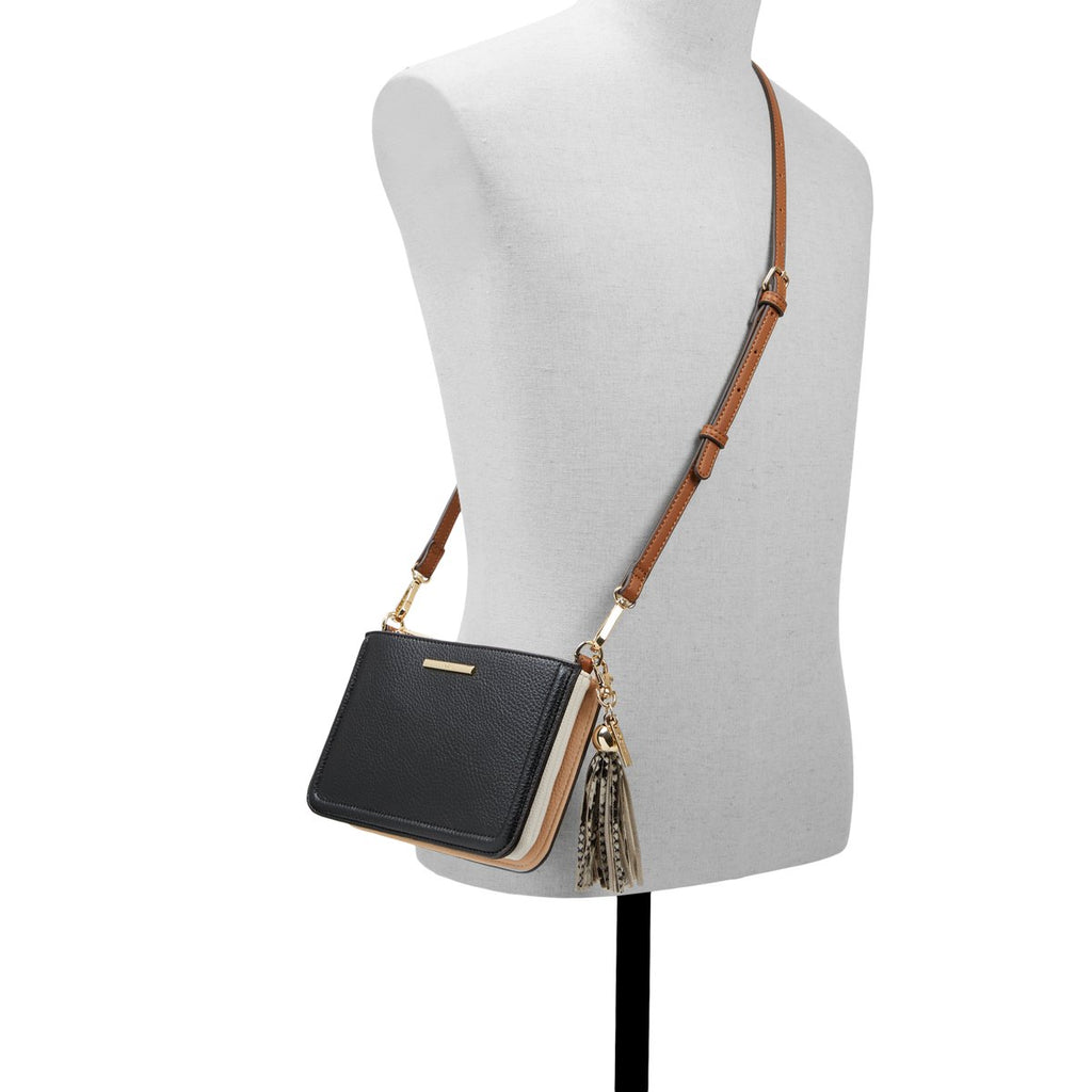 Borsa a tracolla nera con portachiavi ALDO Riessi