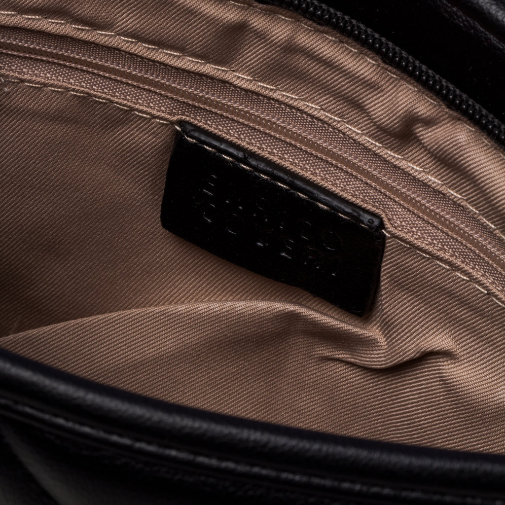 Borsa a tracolla trapuntata nera da donna Enrico Coveri