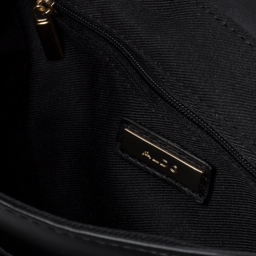 Borsa a tracolla nera trapuntata con stampa a contrasto ALDO Lovenne