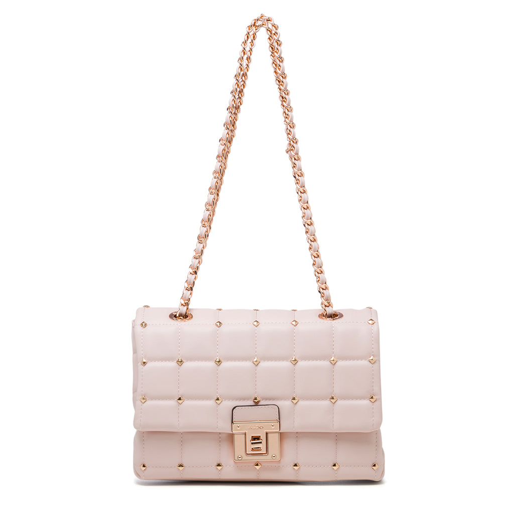 Borsa a tracolla rosa da donna con borchie piramidali ALDO Olelirin