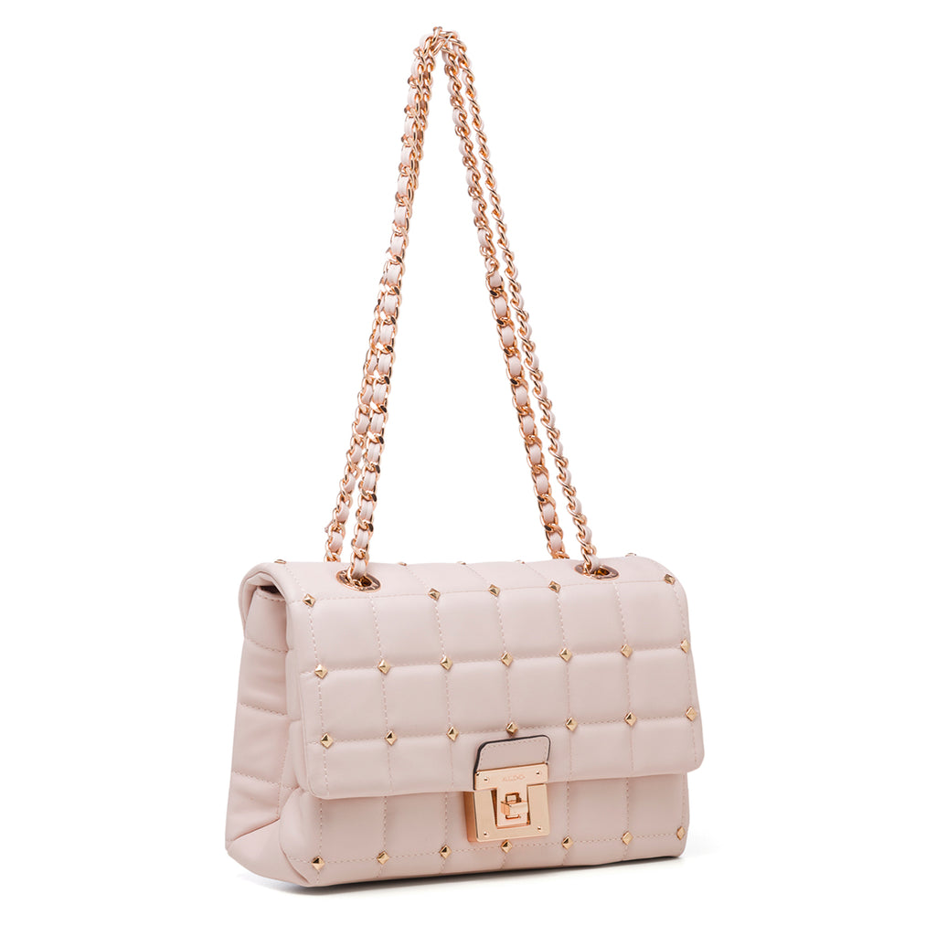 Borsa a tracolla rosa da donna con borchie piramidali ALDO Olelirin