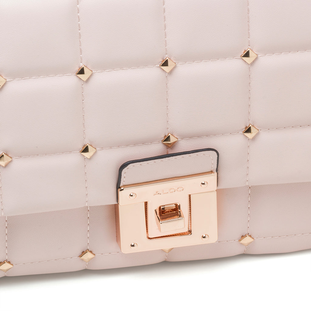 Borsa a tracolla rosa da donna con borchie piramidali ALDO Olelirin