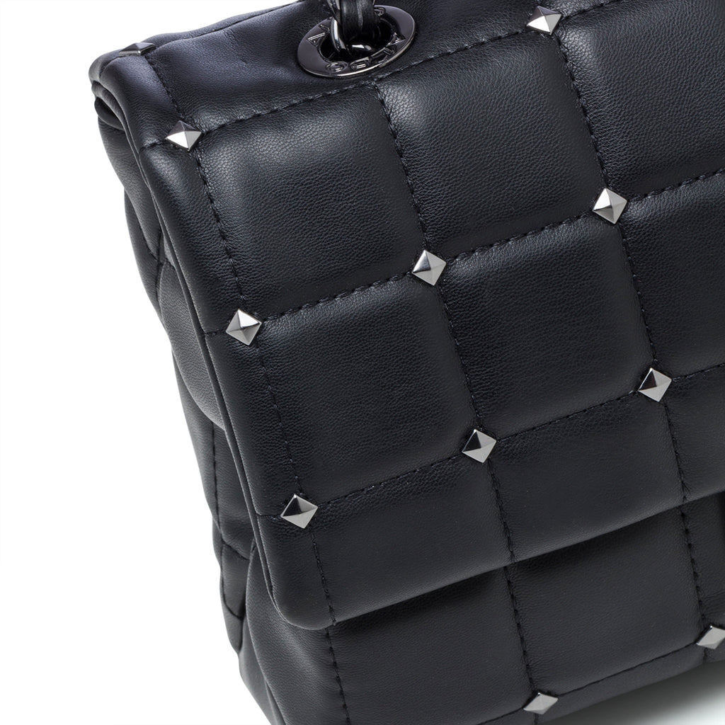 Borsa a tracolla nera da donna con borchie piramidali ALDO Olelirin