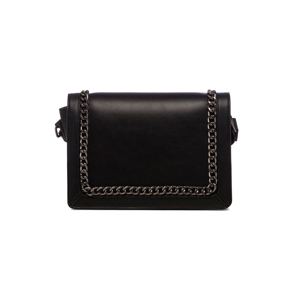 Borsa a tracolla nera da donna con catena Lora Ferres