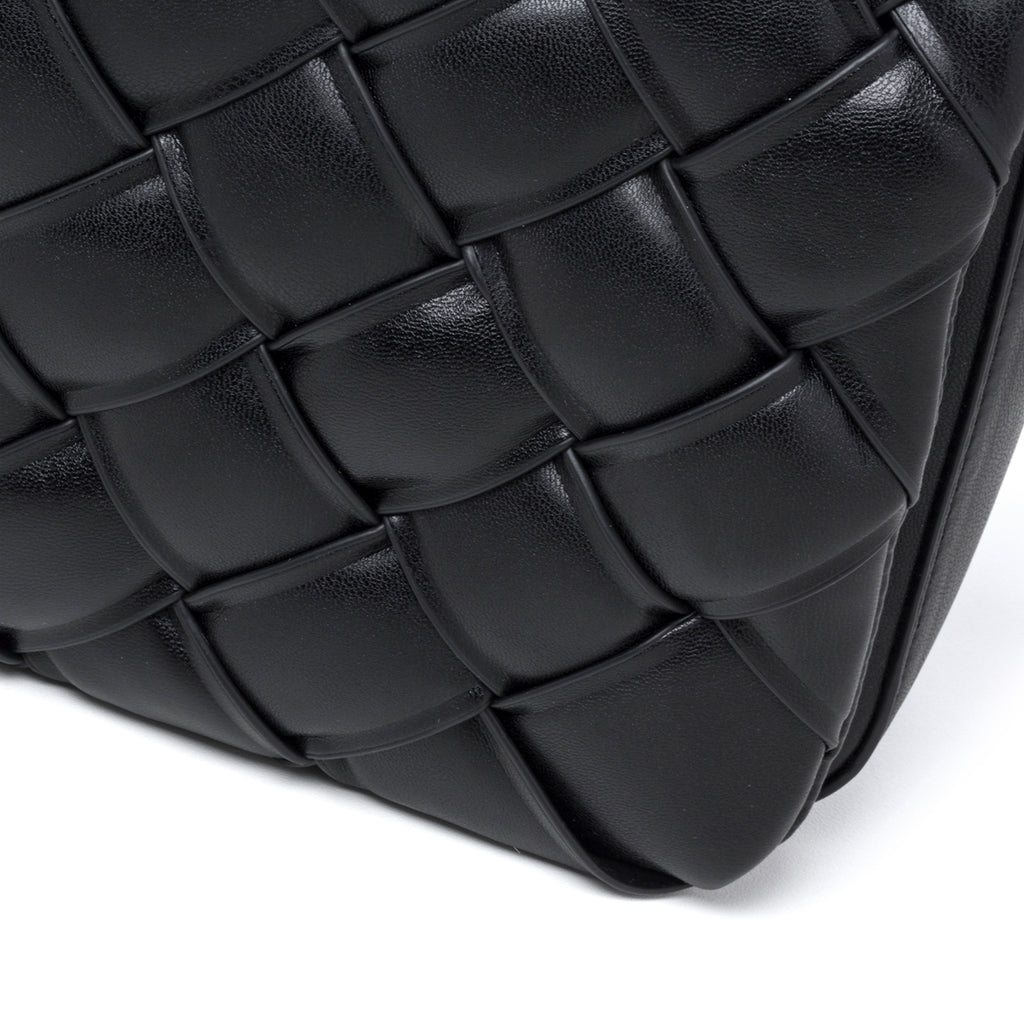 Borsa a tracolla nera in pelle vegana effetto intrecciato Call It Spring Crisscross