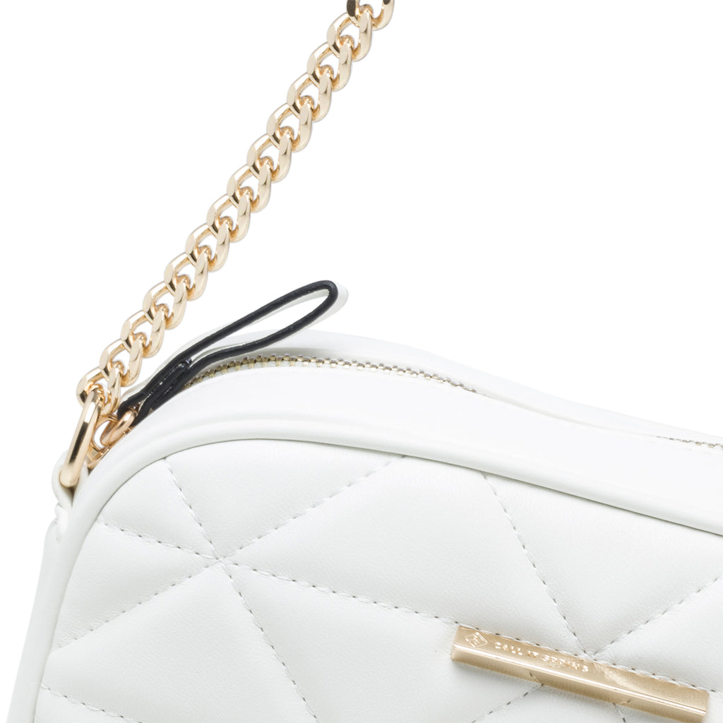 Borsa a tracolla bianca in pelle vegana trapuntata Call It Spring Jools