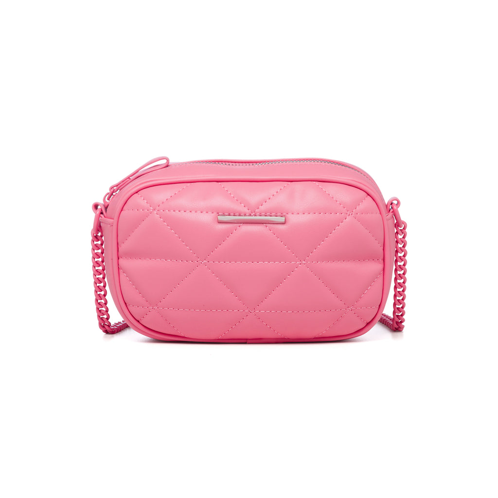 Borsa a tracolla rosa in pelle vegana trapuntata Call It Spring Jools