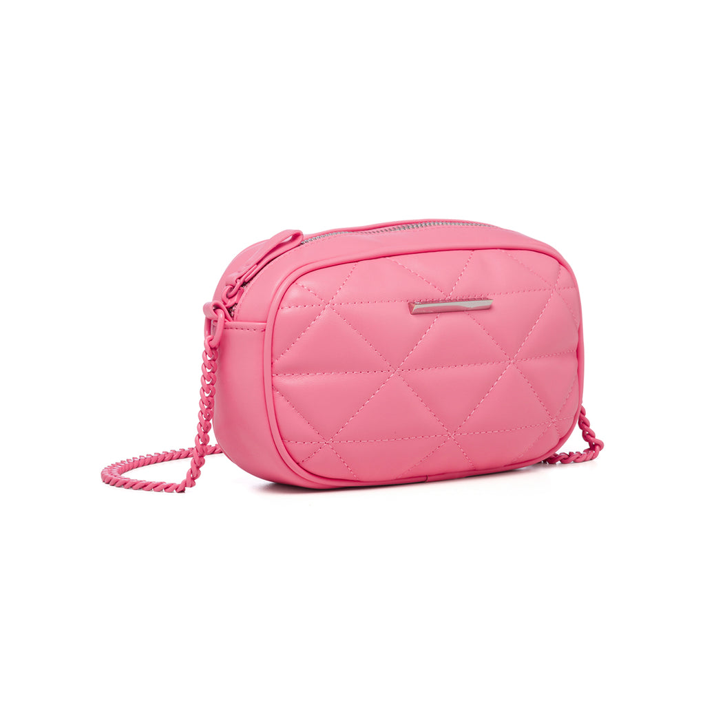 Borsa a tracolla rosa in pelle vegana trapuntata Call It Spring Jools