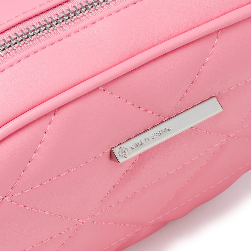 Borsa a tracolla rosa in pelle vegana trapuntata Call It Spring Jools